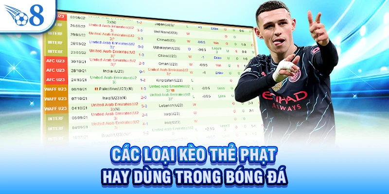 Các loại kèo thẻ phạt hay dùng trong bóng đá